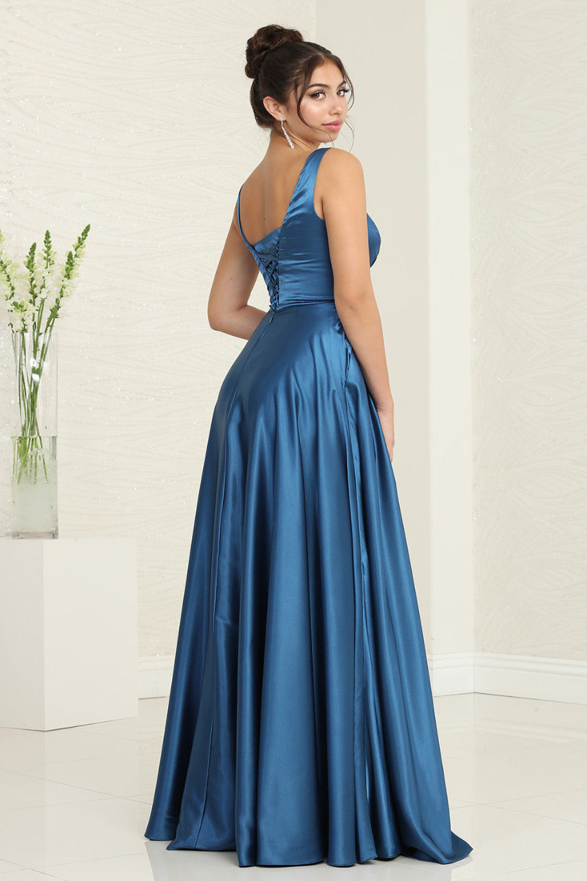 LA Merchandise LA1994 Sleeveless Maid Of Honor Satin Evening Gown - - Dress LA Merchandise