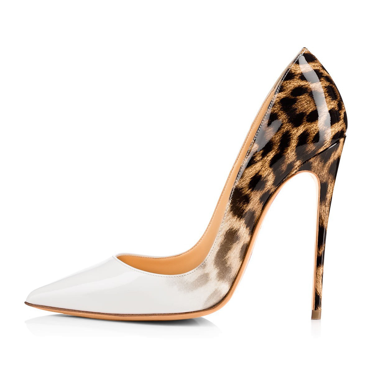 Sexy but Classy Leopard print gradient super high heel pumps