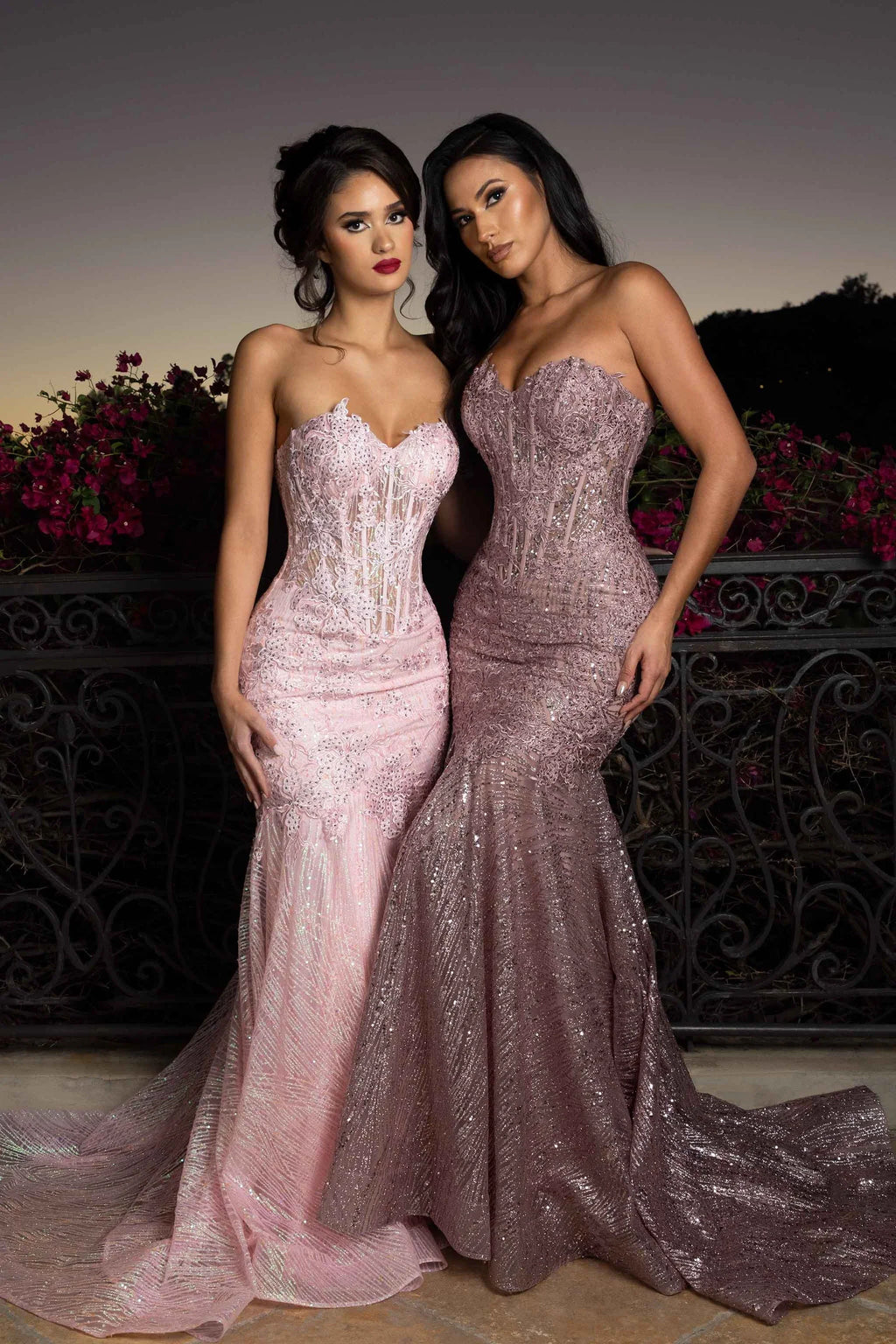Wholesale Strapless Corset Trumpet Evening Dress Beaded Lace Sequin Formal Gown by LAF8424