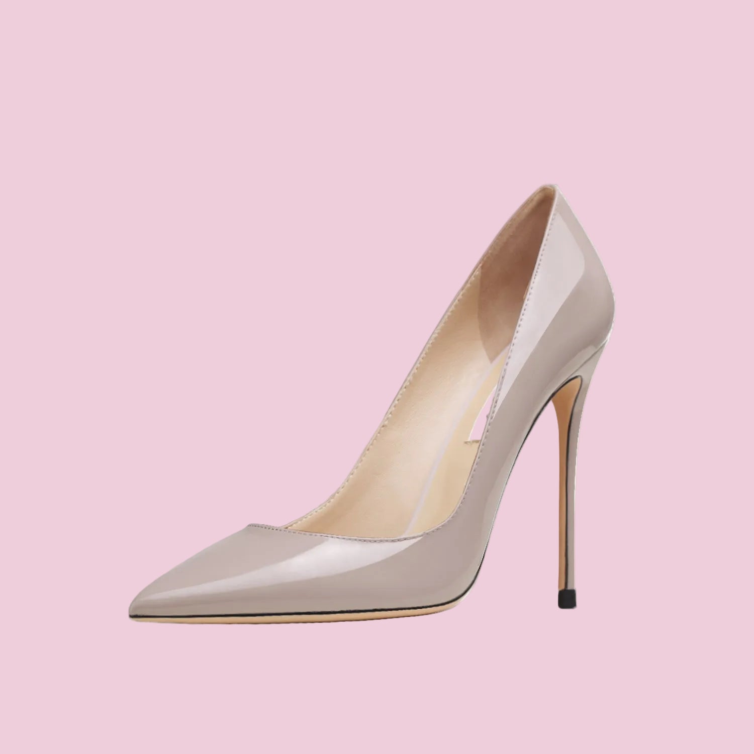 Genuine Leather Super High Heeled Pumps.