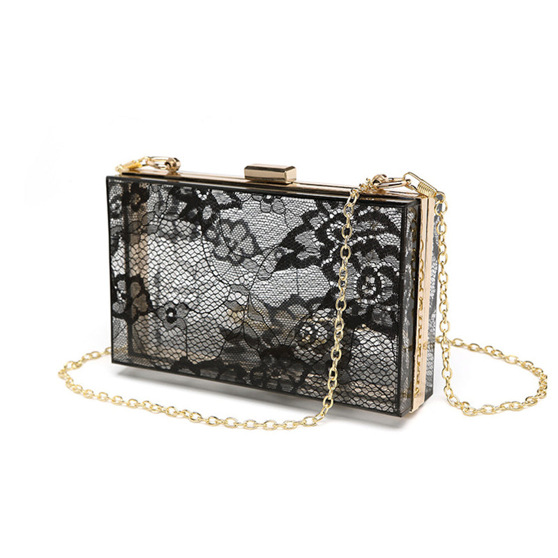 Lace Acrylic Clutch Bag