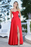 Prom Dresses Long Formal A Line Corset Prom Dress Adora Design 3367 Red