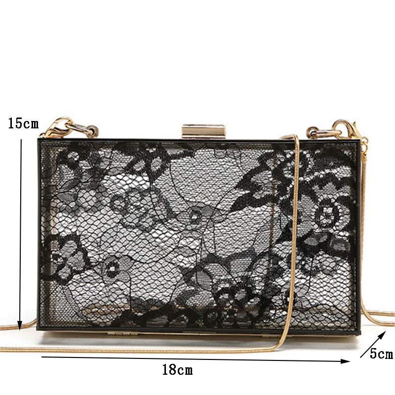 Lace Acrylic Clutch Bag