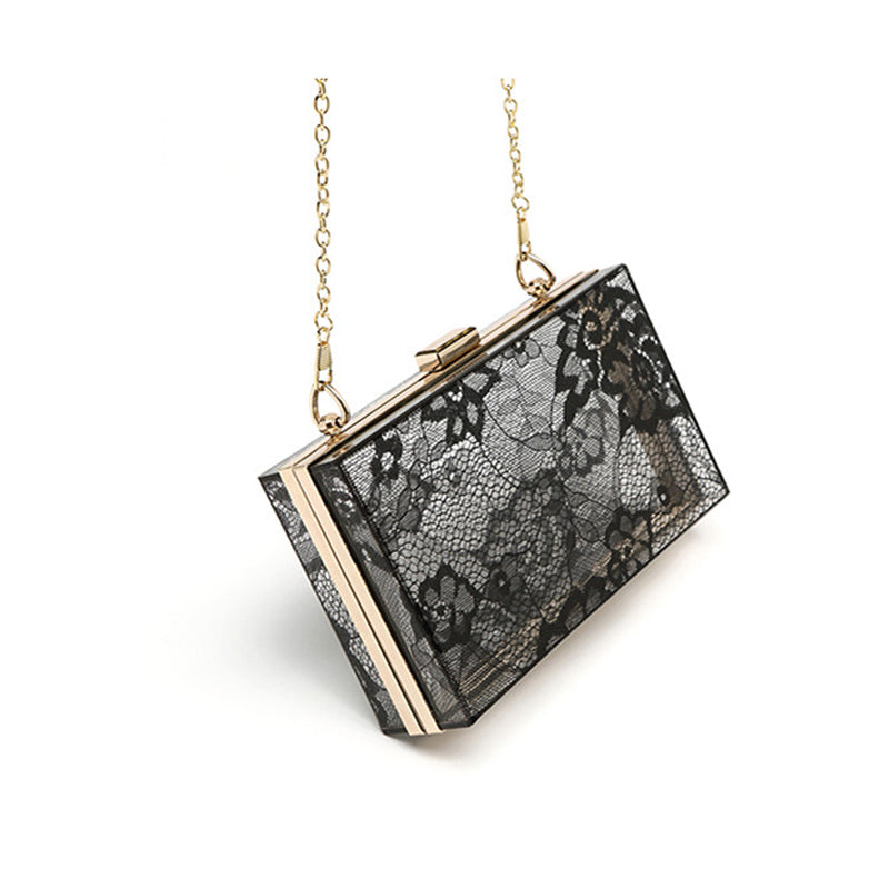Lace Acrylic Clutch Bag