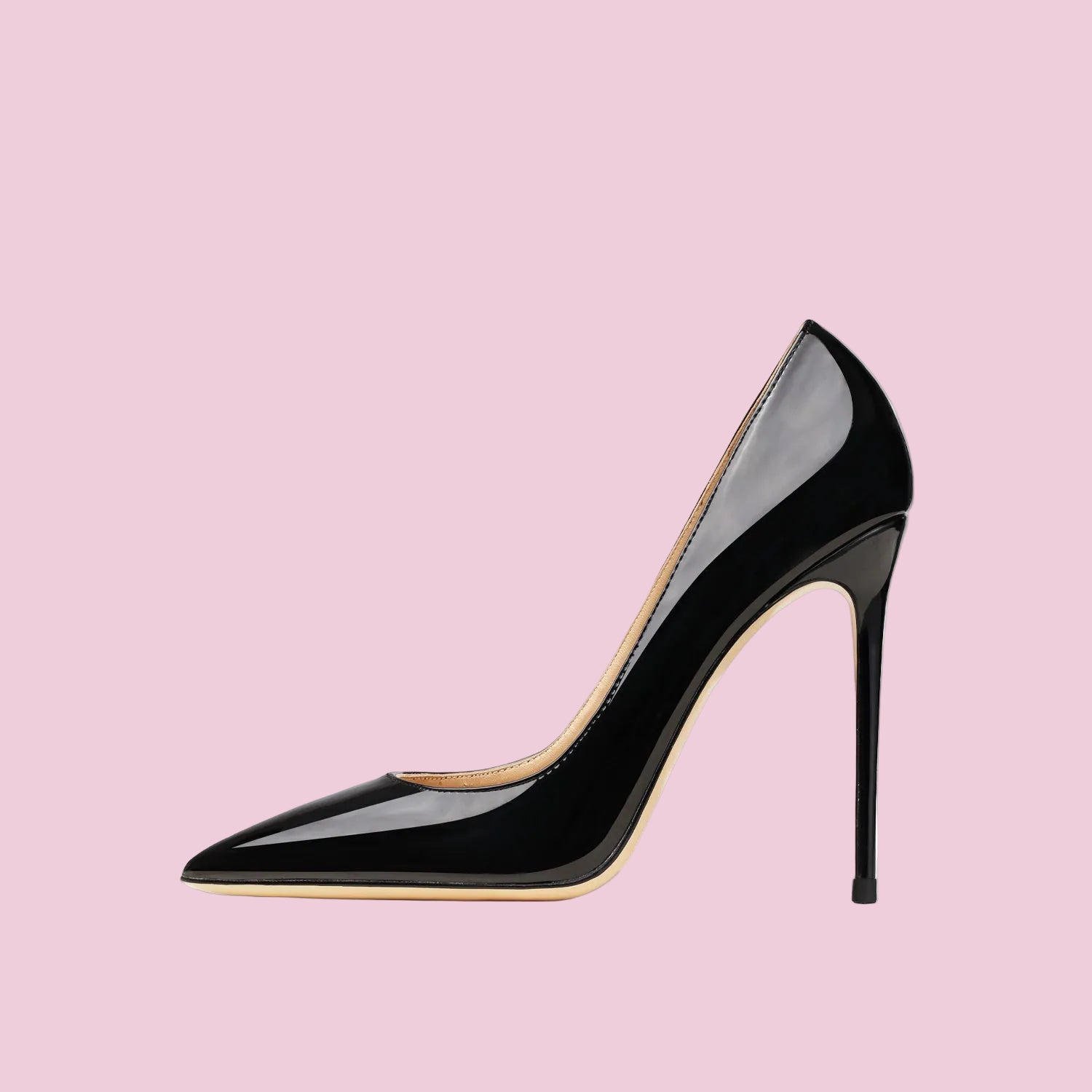Genuine Leather Super High Heeled Pumps.