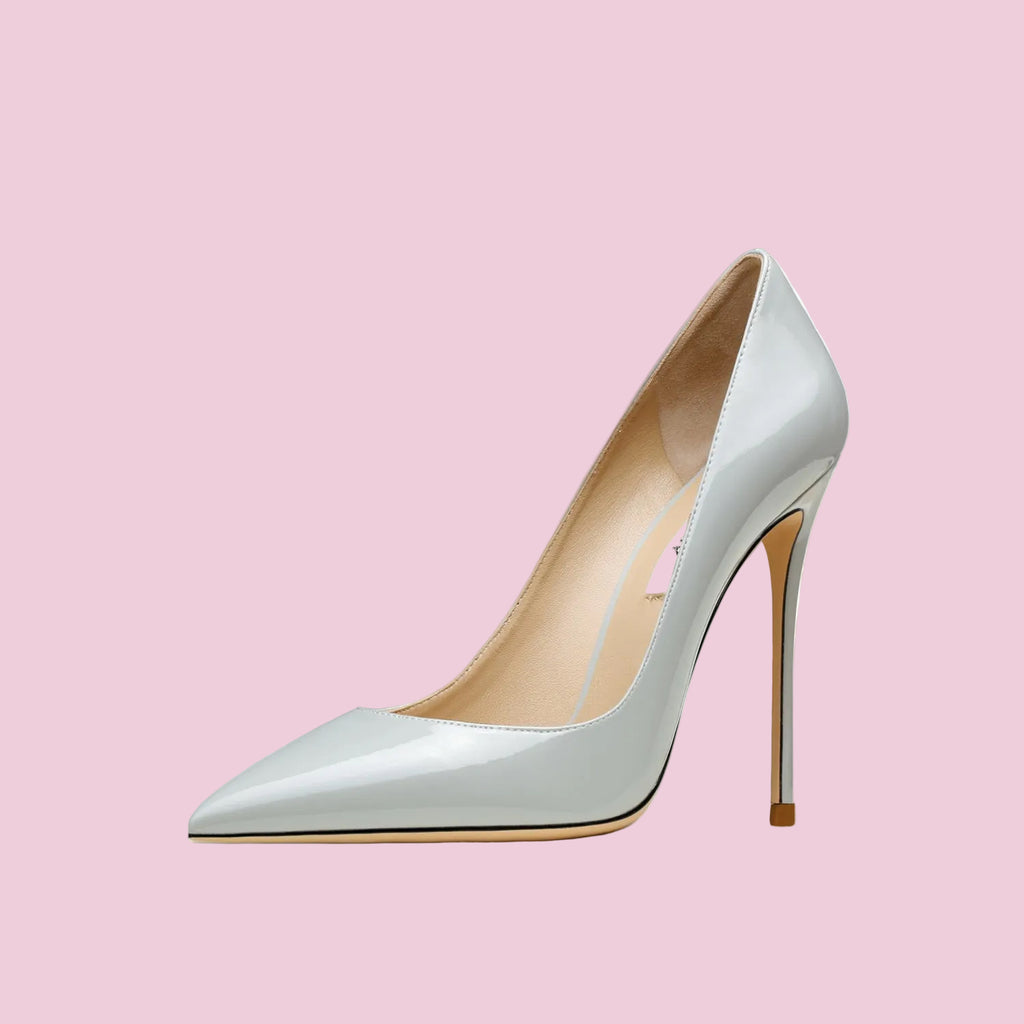 Genuine Leather Super High Heeled Pumps.
