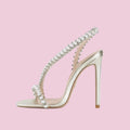 Beaded High Heeled Sandals