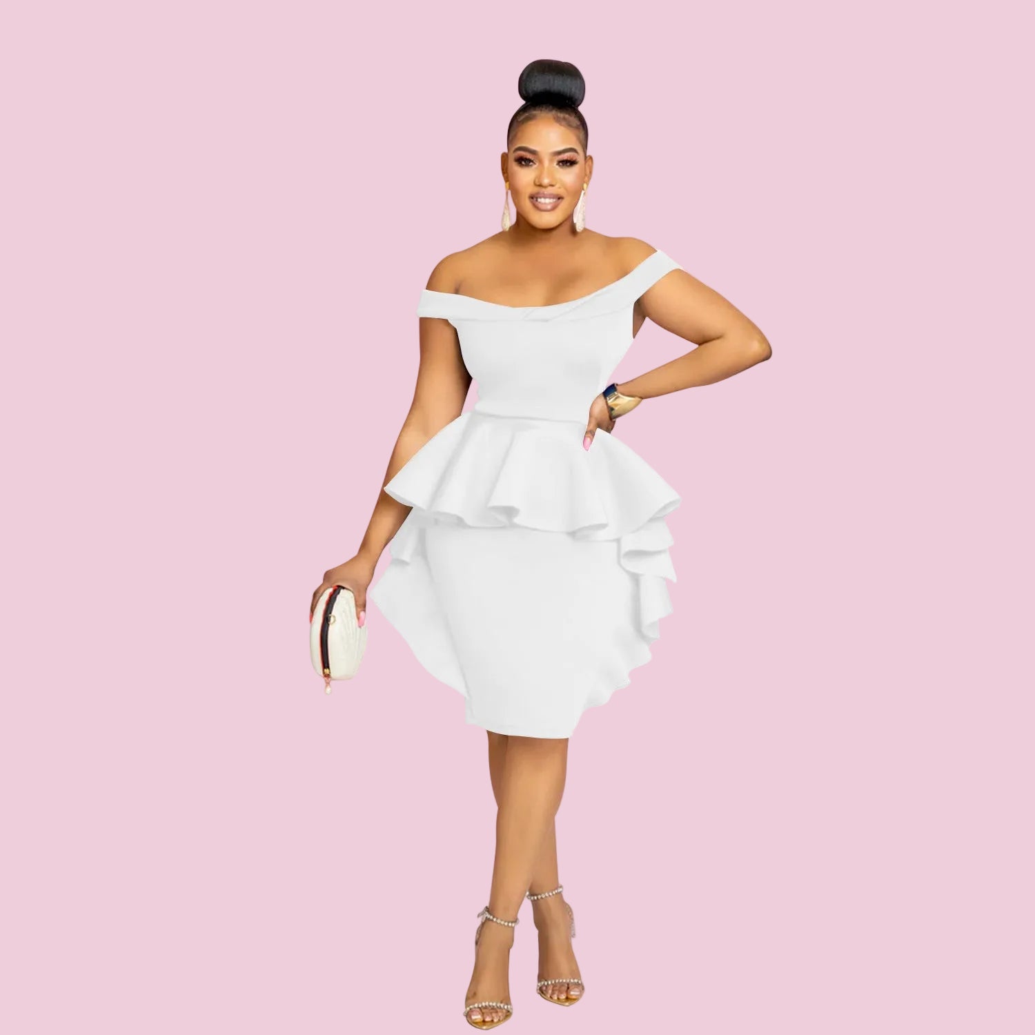 Sleeveless Ruffle Hem Mini Dress