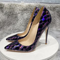 Geometric Print Pointed Toe High Heel stiletto pumps