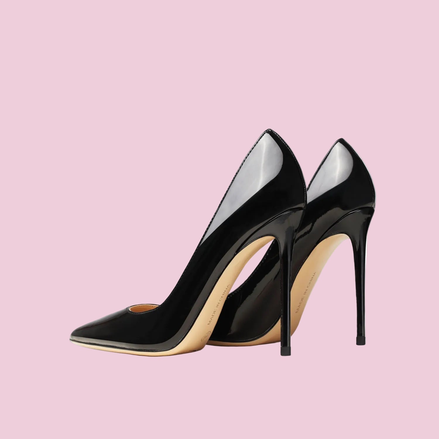 Genuine Leather Super High Heeled Pumps.