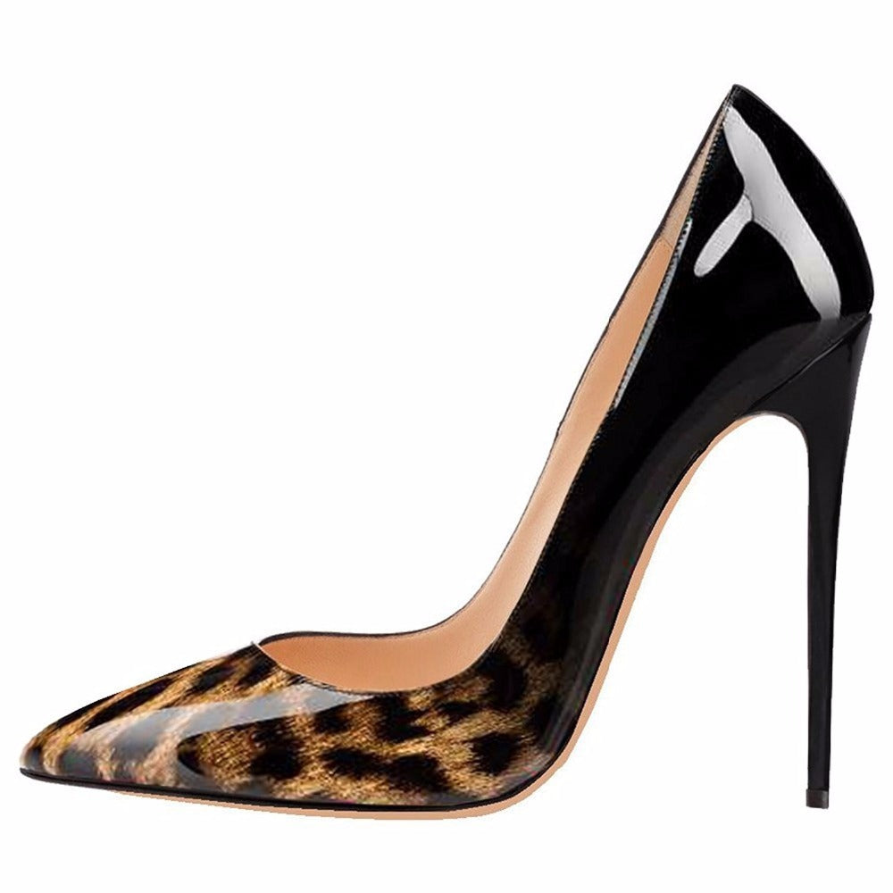 Sexy but Classy Leopard print gradient super high heel pumps