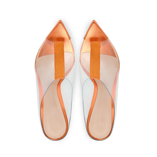 Clear Rhinestone Open Toe Sandals