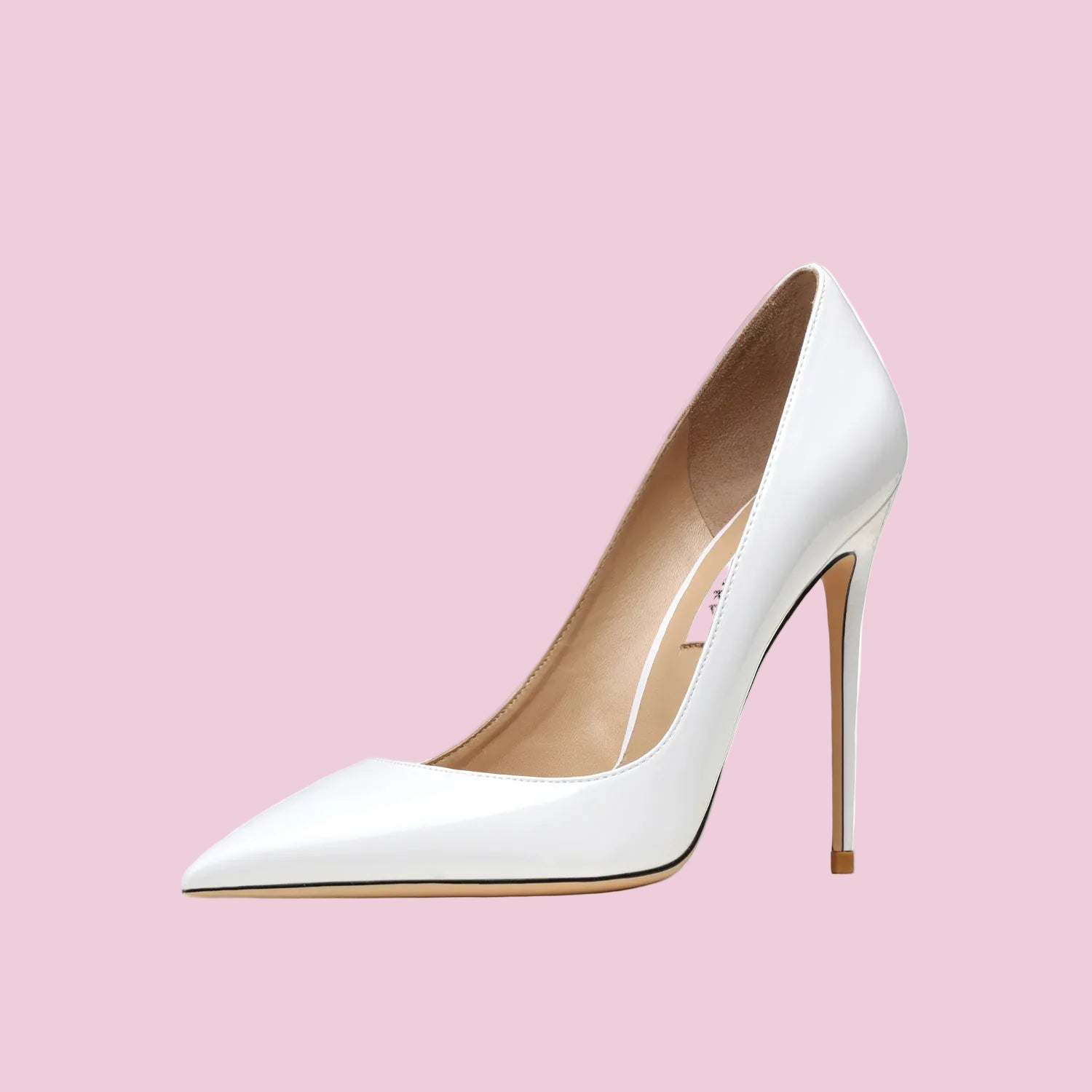 Genuine Leather Super High Heeled Pumps.