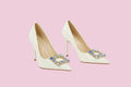 High Heeled Stilettos with Rhinestone Buckle