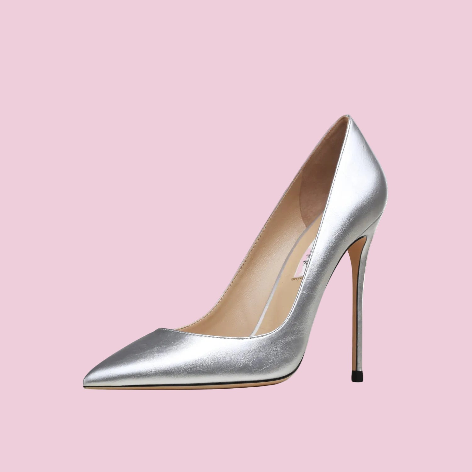 Genuine Leather Super High Heeled Pumps.
