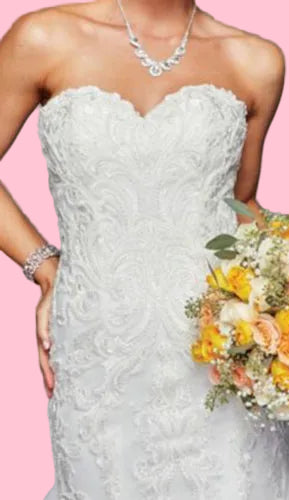 La Merchandise LADK440 Strapless Embroidered Mermaid Wedding Gown - - LA Merchandise