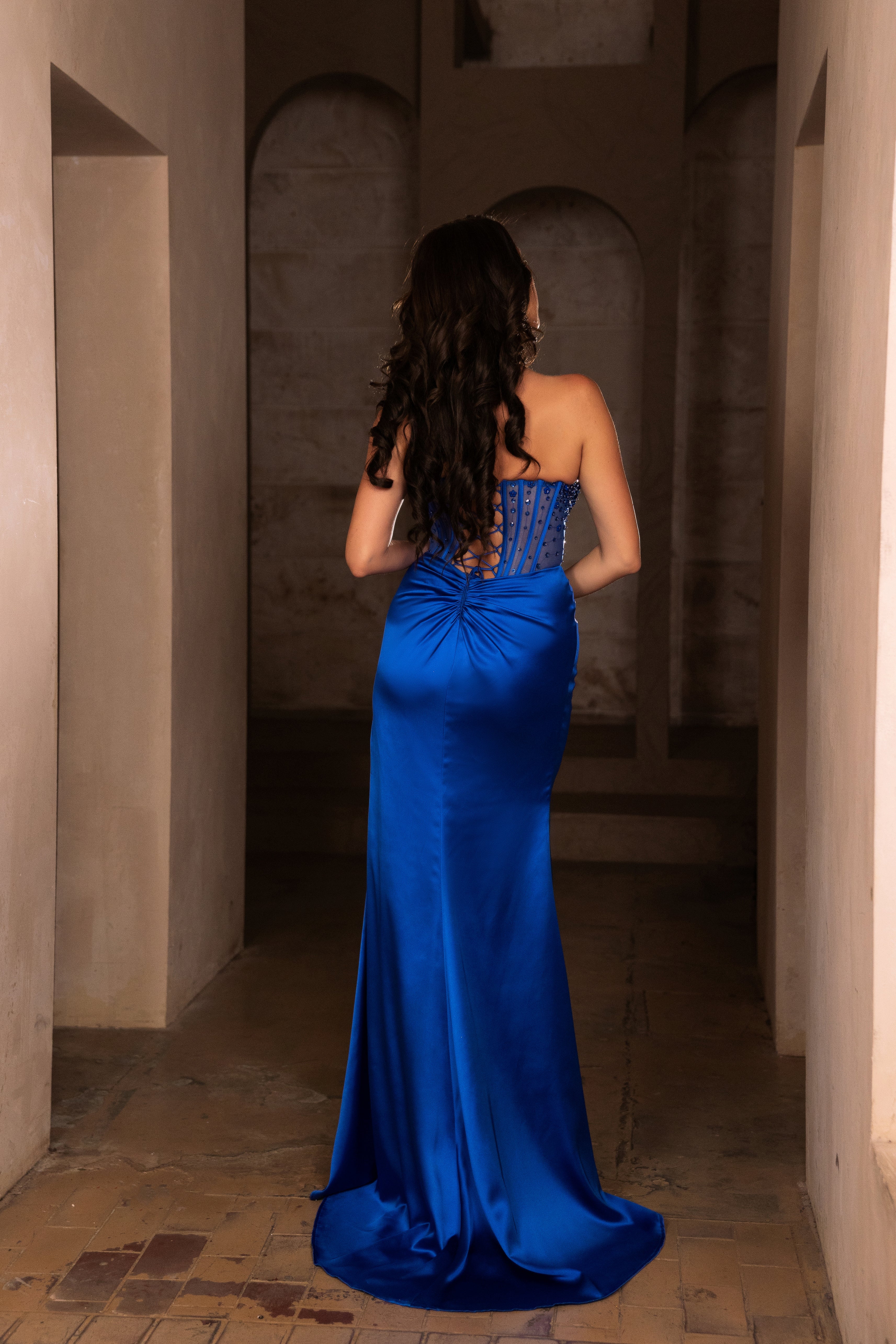 Strapless Sheath Evening Gown