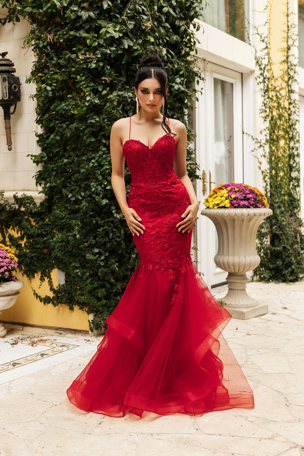 Sexy Sweetheart Ruffled Mermaid Gown