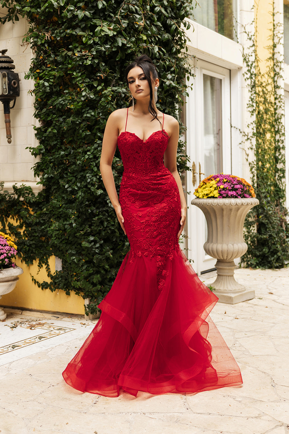 Sexy Sweetheart Ruffled Mermaid Gown