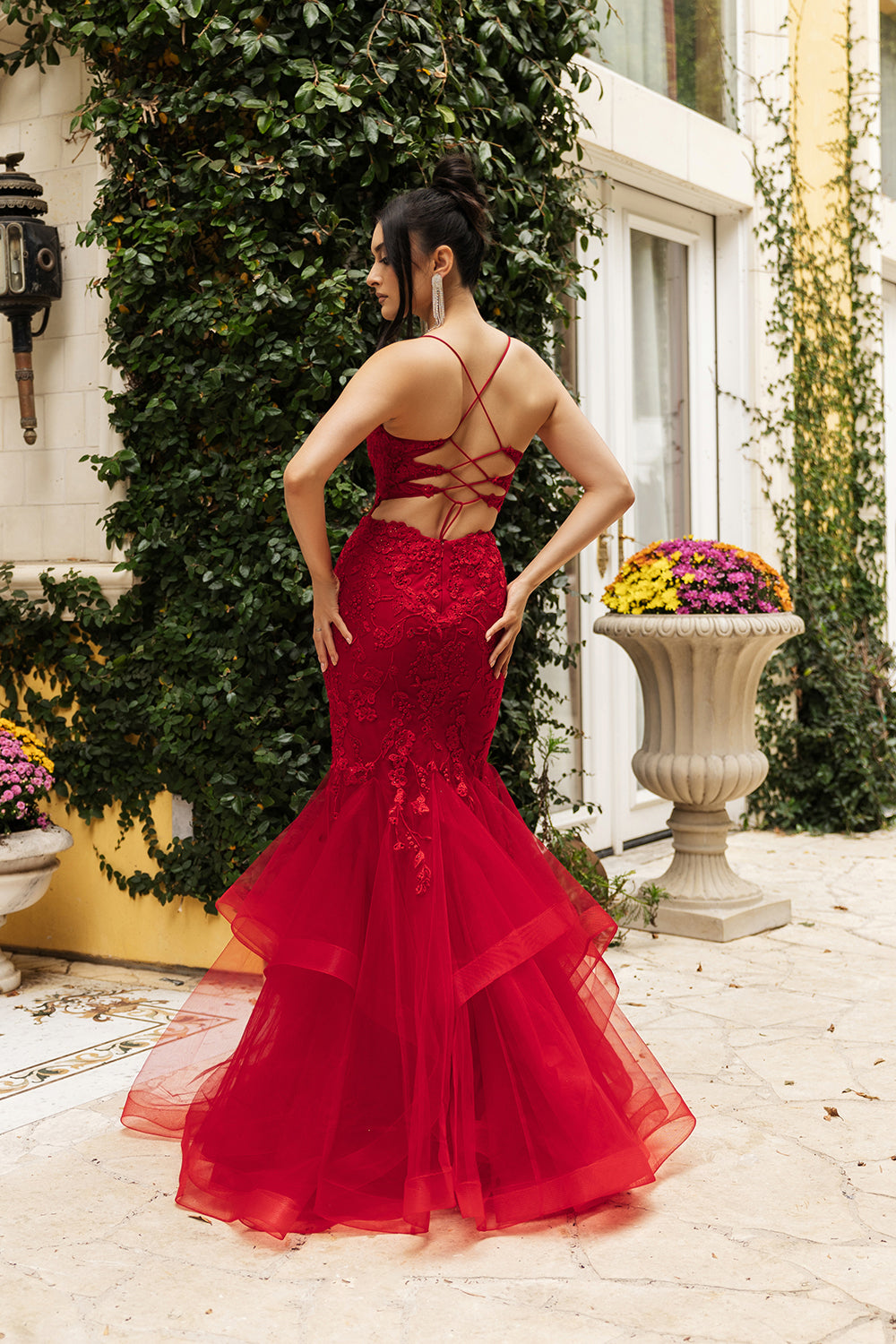 Sexy Sweetheart Ruffled Mermaid Gown