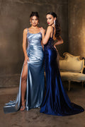 Square Neck Sleeveless Formal Gown