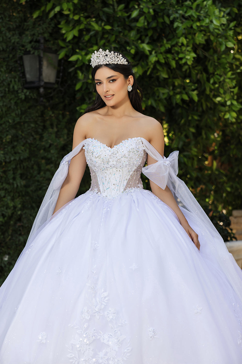 Sweetheart Cape Sleeves Bridal Dress