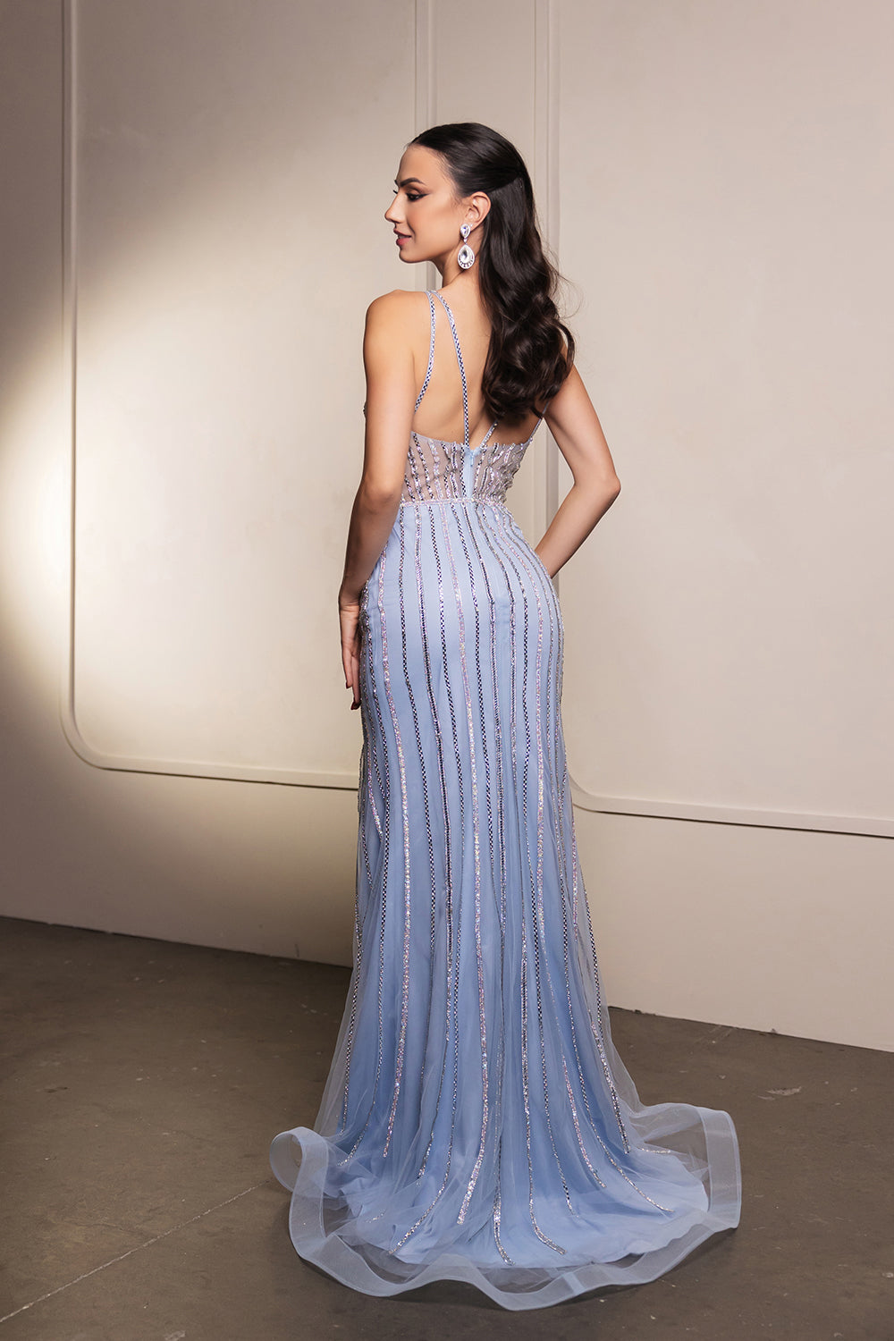 Fully Lines Sweetheart Sheath Gown