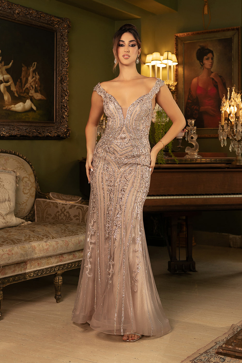 Beaded Mermaid Gown