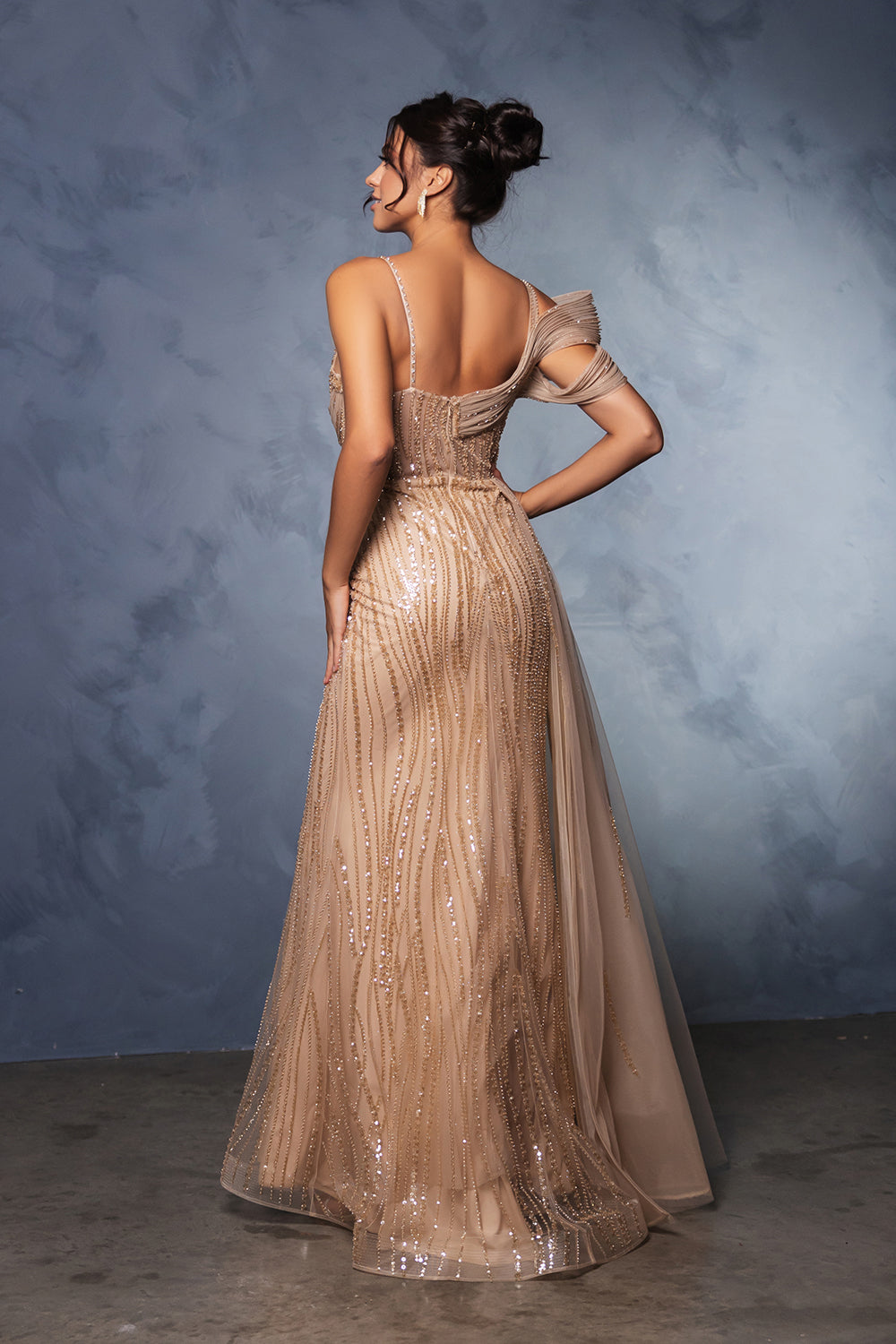 A-Line Sequin Formal Gown