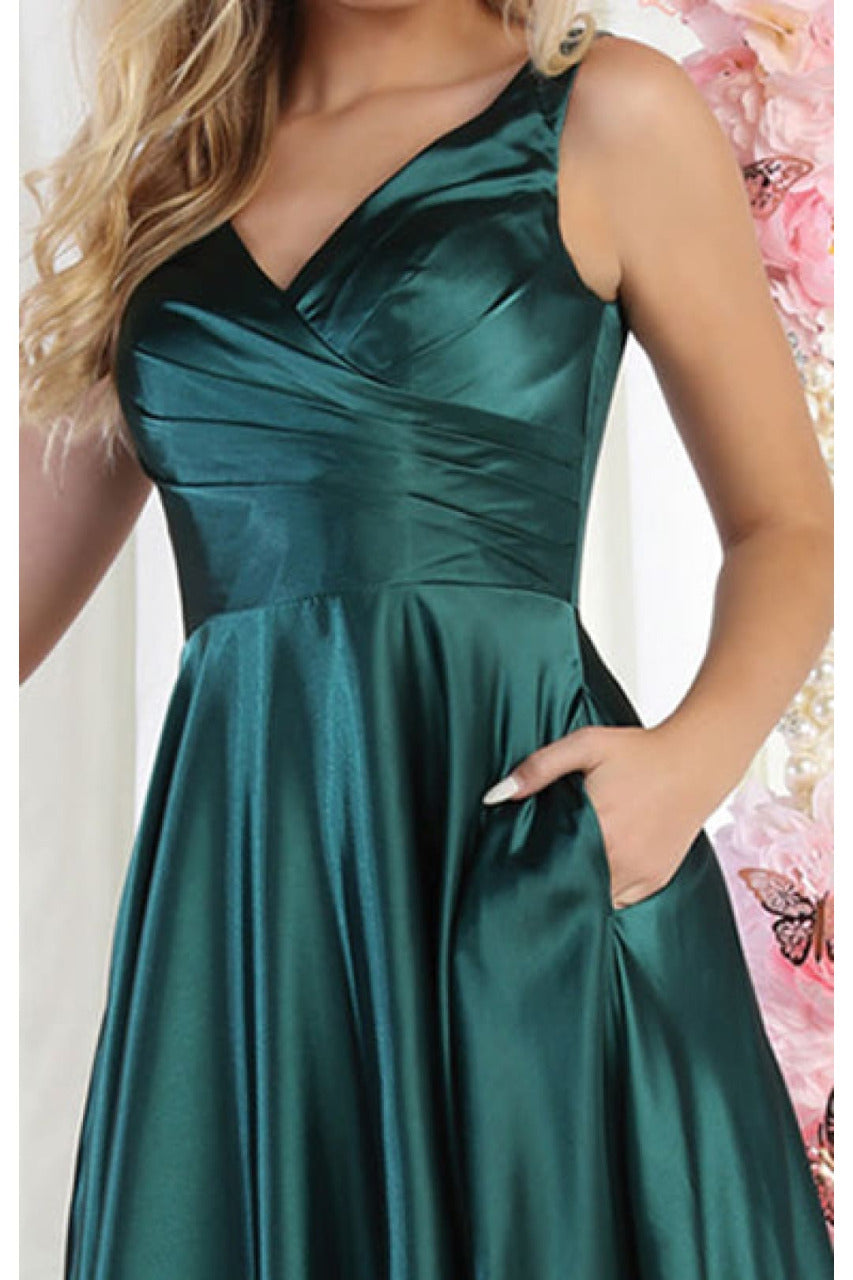 LA Merchandise LA1994 Sleeveless Maid Of Honor Satin Evening Gown - - Dress LA Merchandise