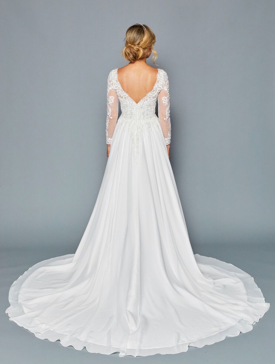 LA Merchandise LADK453 Embroidered Bridal Long Gown - - Dresses LA Merchandise