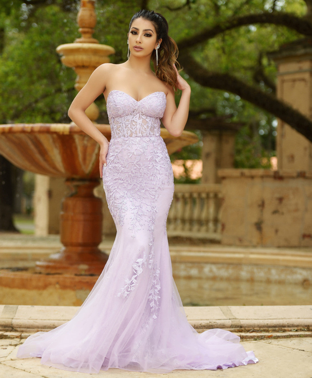Reva Corset Gown - Lilac
