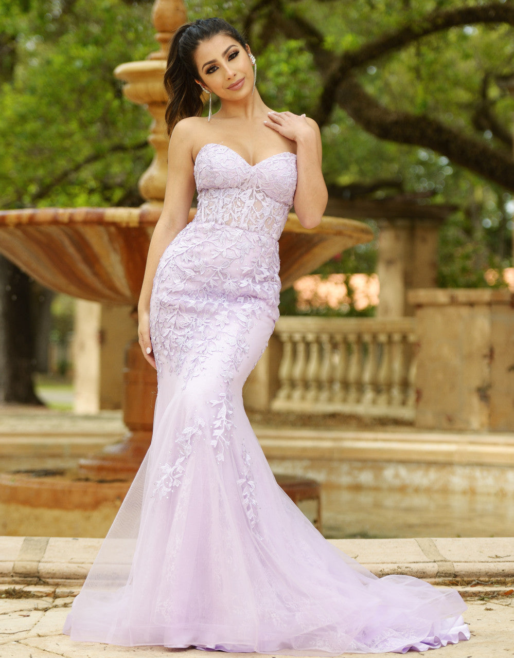 Reva Corset Gown - Lilac