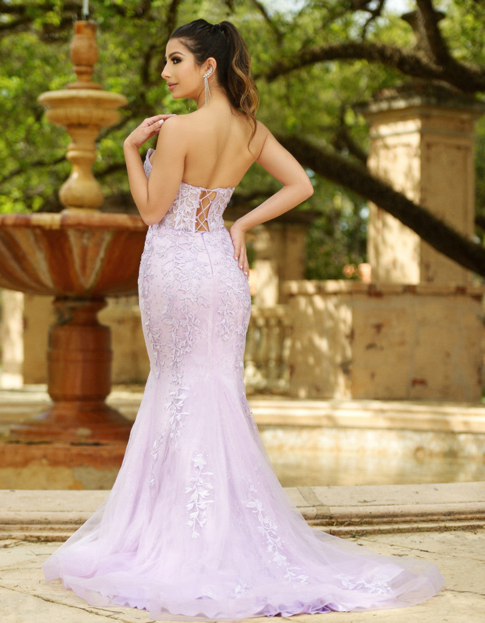 Reva Corset Gown - Lilac