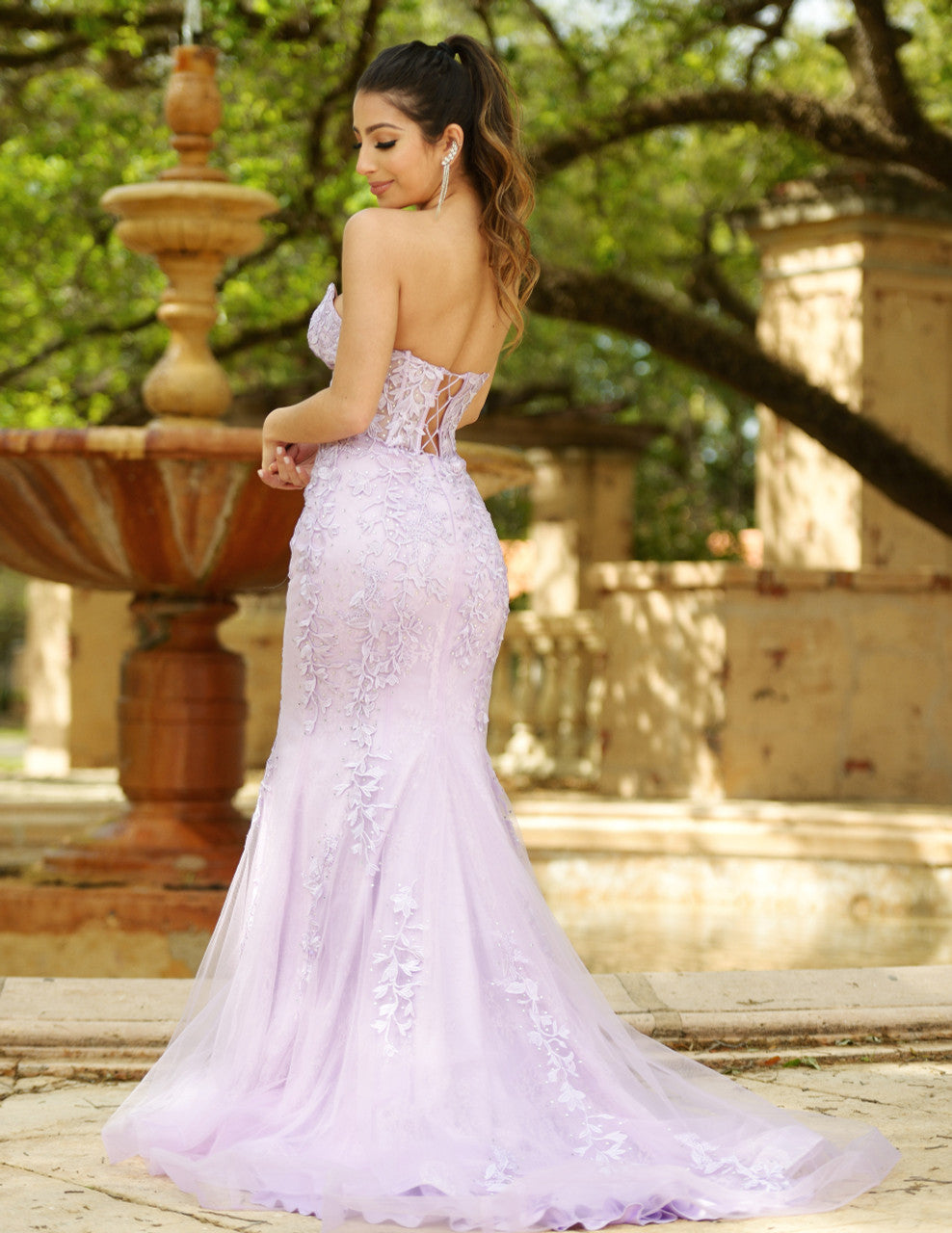 Reva Corset Gown - Lilac