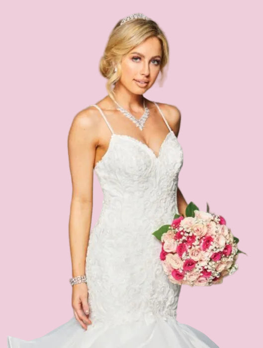 La Merchandise LADK447 Wholesale Mermaid Wedding Ruffled Short Dress - - LA Merchandise