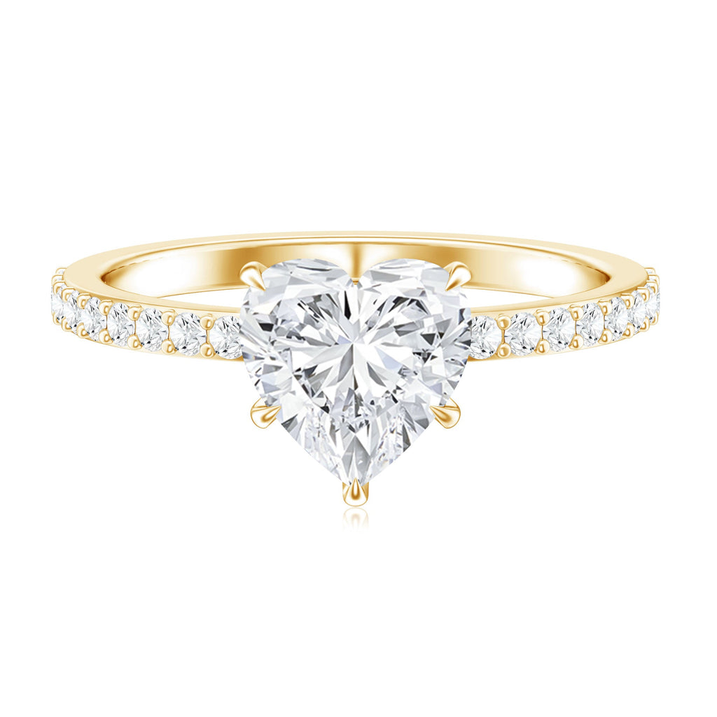 2 Carat Lab Grown Diamond Heart Engagement Ring for Her