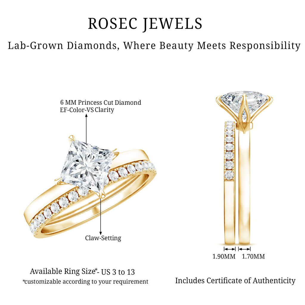 Princess Cut Lab Grown Diamond Ring