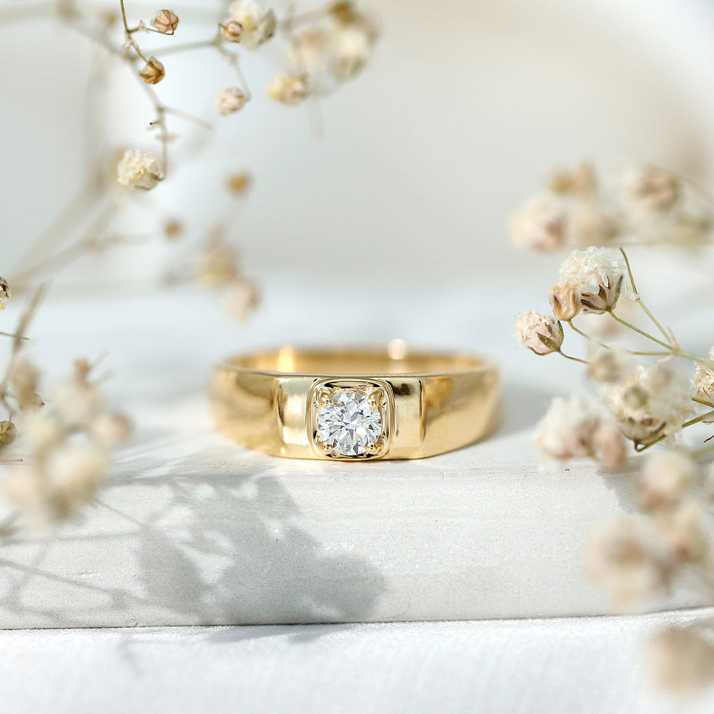 Brilliant Cut Lab Grown Diamond Wedding Band for Men