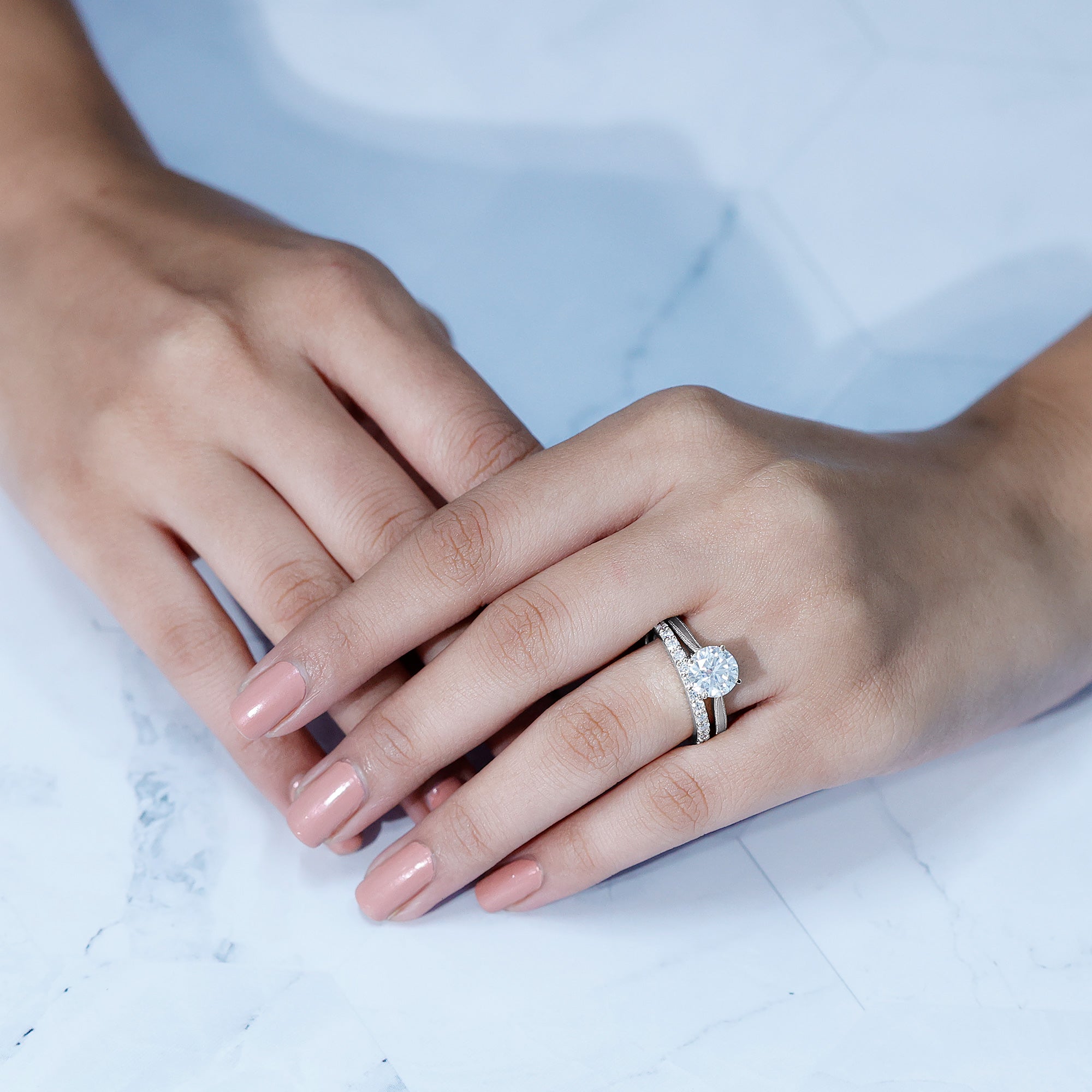Certified 2 Carat Diamond Solitaire Engagement Ring With Ring Guard