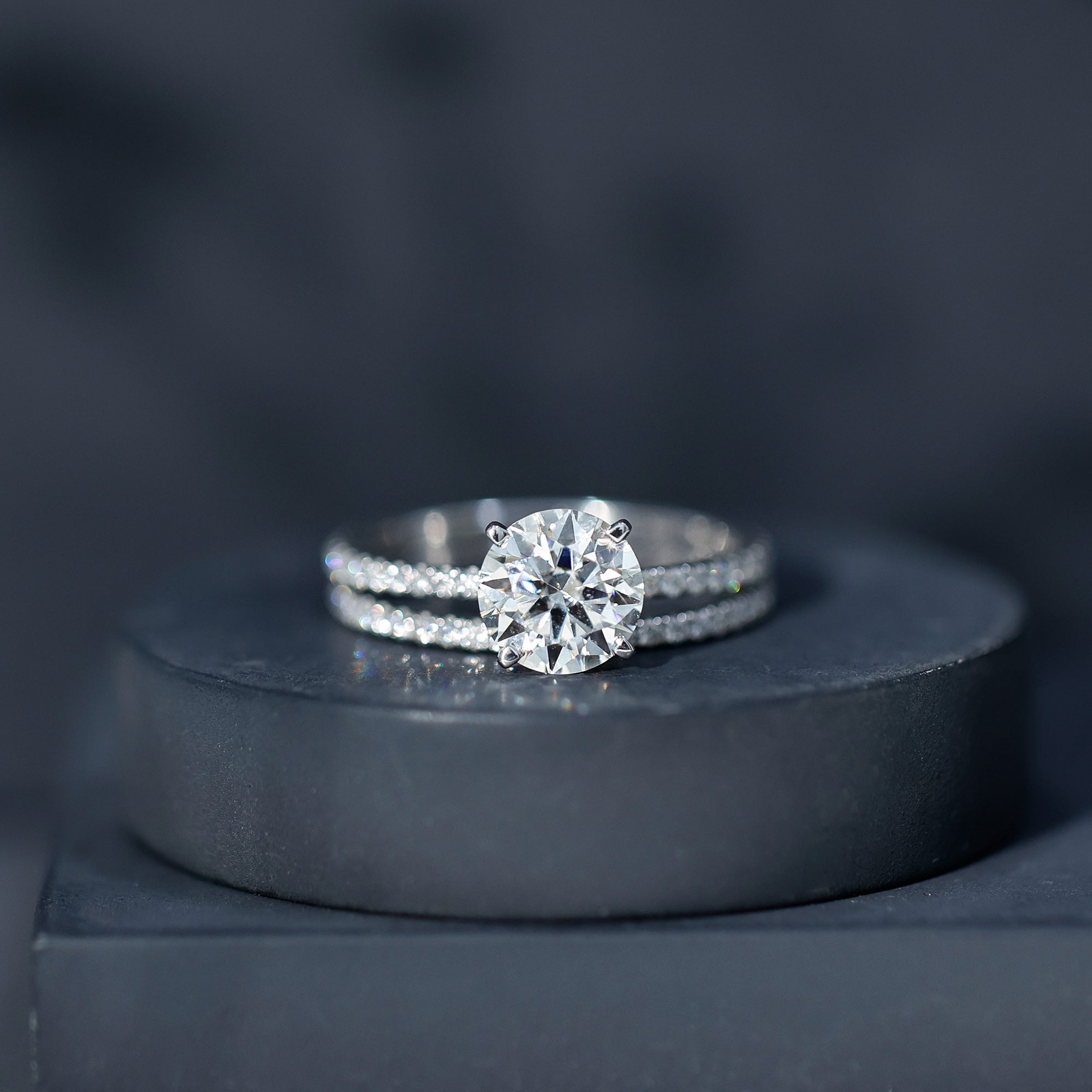 Lab Grown Diamond Wedding Ring Set with Certificate