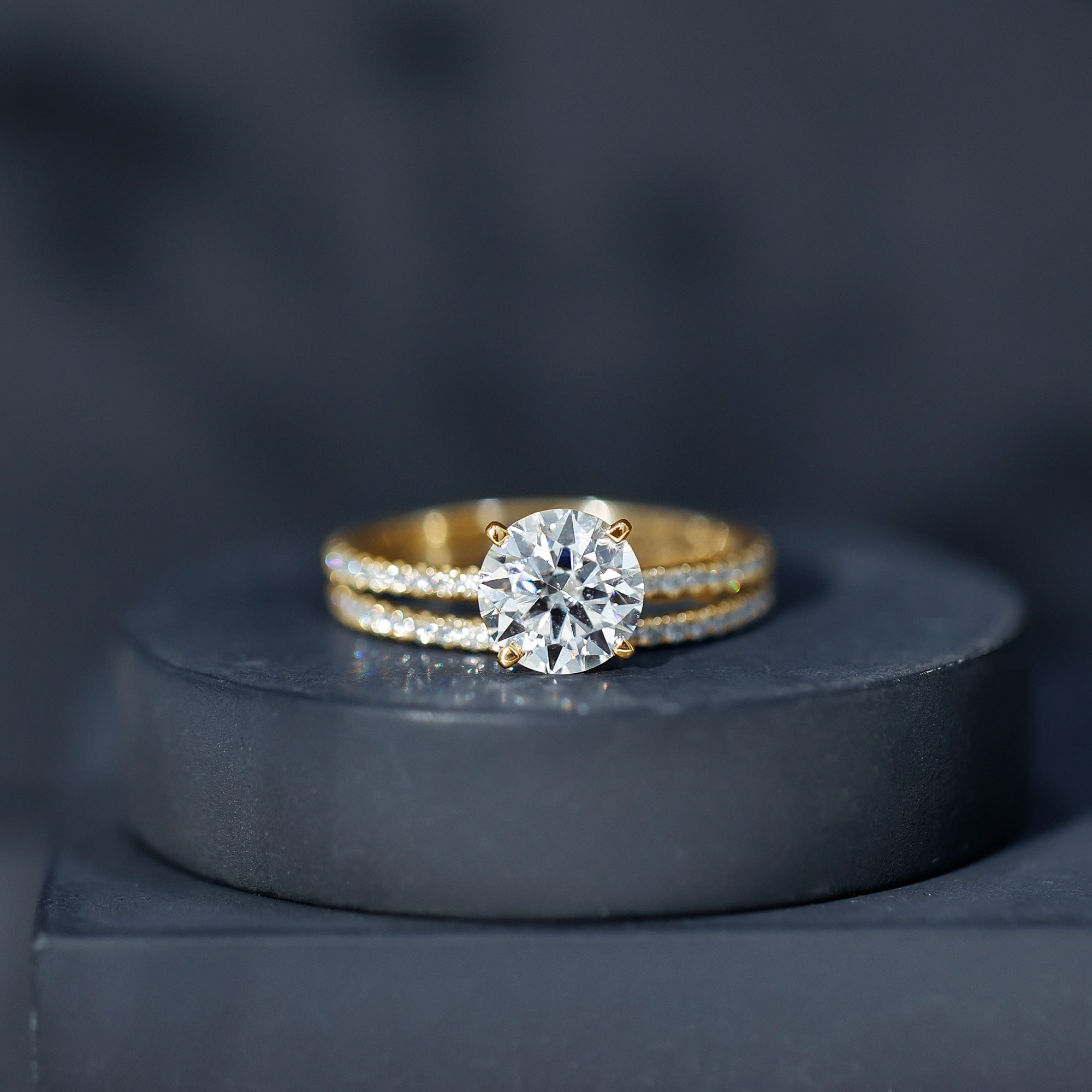 Lab Grown Diamond Wedding Ring Set with Certificate