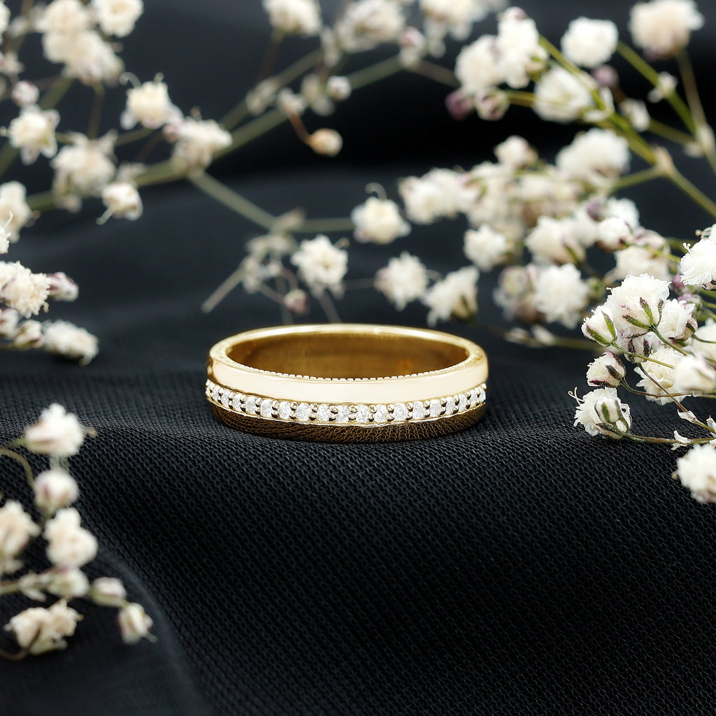Certified Lab Grown Diamond Mens Wedding Band