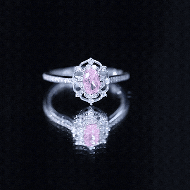 Natural Pink Sapphire Lab Grown Diamond Fine Fashion Vintage Ring