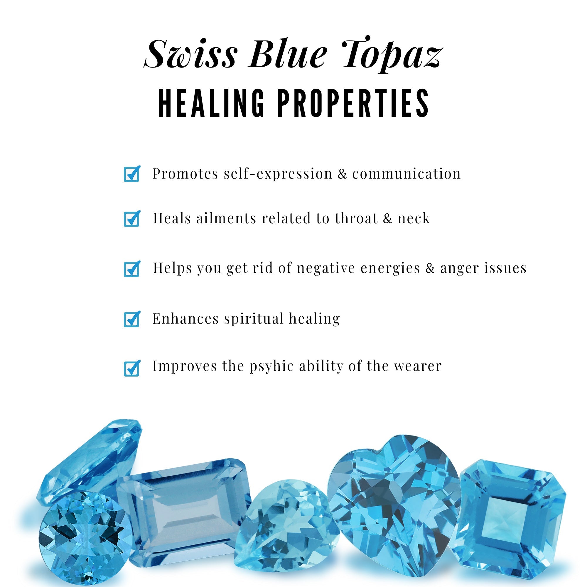 Natural Swiss Blue Topaz Flower Fine Fashion Ring