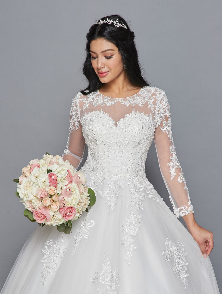 Tulle Ball Gown Wedding Dress - LADK422 - - Dresses LA Merchandise