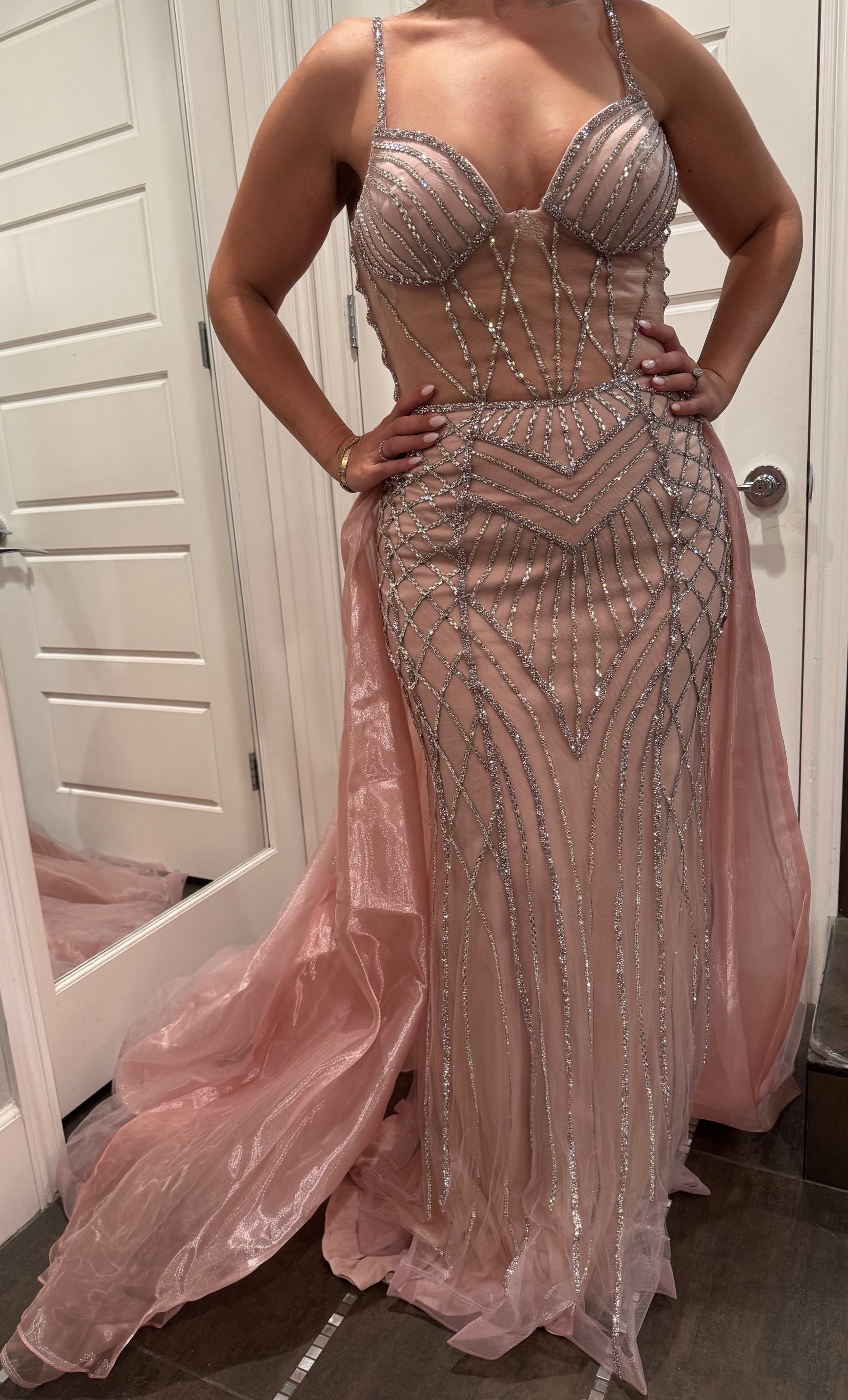 Sweetheart Beaded Evening Gown