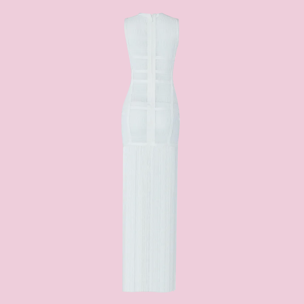 Sleeveless Tassel Bandage Dress